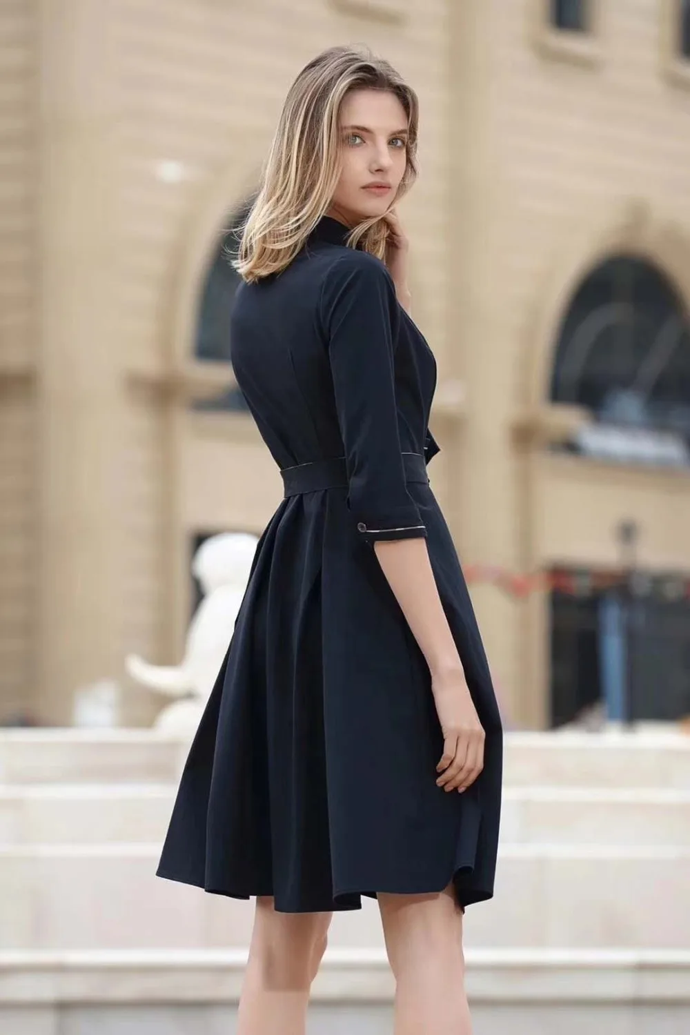 Распродажа со скидкой весеннее и осеннее платье для женщин Vestido размера плюс для женщин высокого качества
