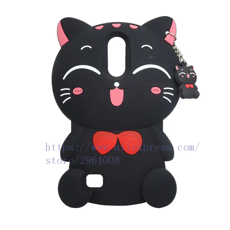 TRISEOLY 2017 чехол для LG K10 силиконовый 3D с изображением из мультфильма Lucky Cat задней