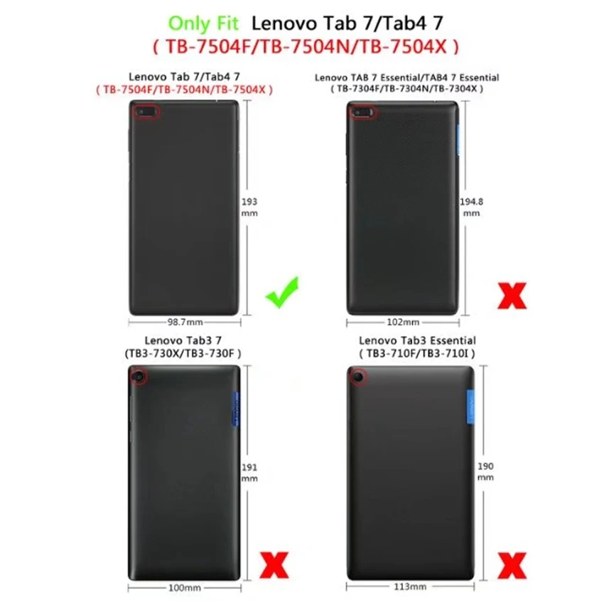 Защитный чехол-подставка из ПУ кожи для Lenovo tab 4 7 / Tab 7504 ТБ-7504F/TB-7504N 0 '' чехол