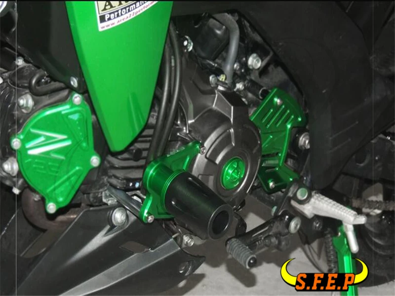 Для Kawasaki Z125 Z125Pro ЧПУ Алюминий рама Крушение протекторы ползунки