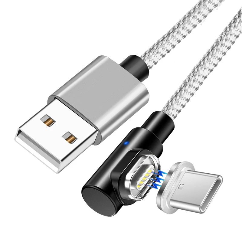 Jetjoy Магнитный 5A usb type C Быстрый кабель синхронизации зарядного устройства для huawei P30 Pro mate 20 Lite нейлоновый ткацкий светодиодный светильник