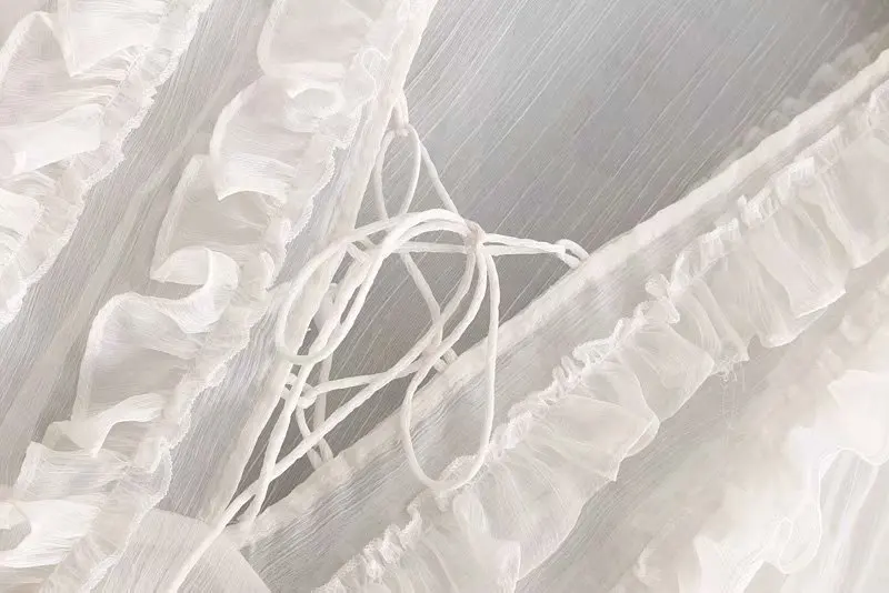 Женское кружевное платье Bazaleas винтажное Прозрачное с глубоким вырезом и широким