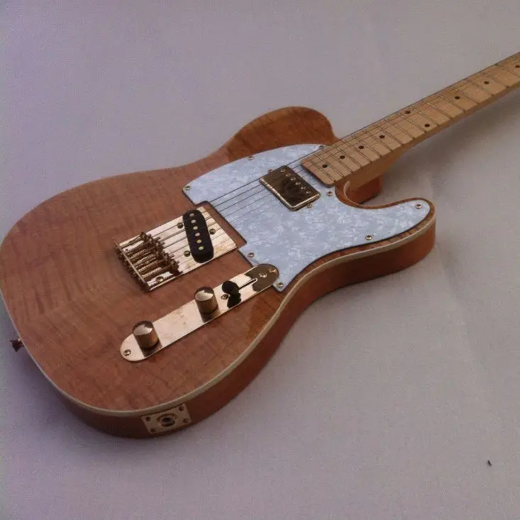 G USA speical custom TL электрогитара с тигром клен верх красное дерево корпус Золотое