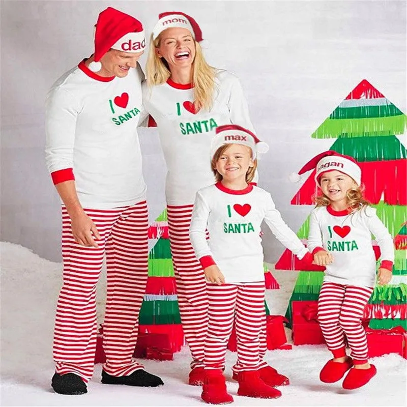 Семейные рождественские пижамы мамы Одинаковая одежда для матери и дочери