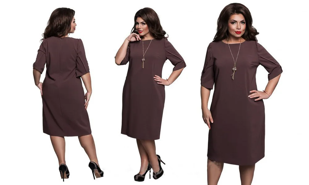 5XL 6XL Большие размеры 2018 синие красные зеленые прямые платья Плюс Размер Женская