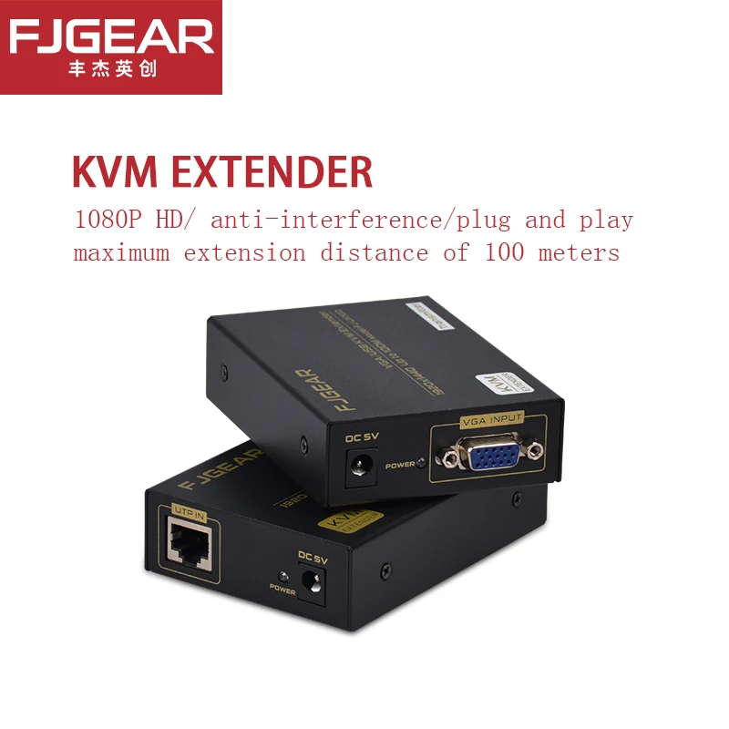 Квм-удлинитель сверхкачественный 330 футов VGA + USB квм-удлинитель сигнала через Cat5