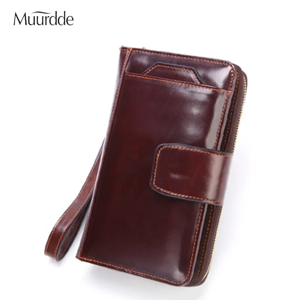 Muurdde многофункциональный мужской кошелек из натуральной кожи кредитная карта