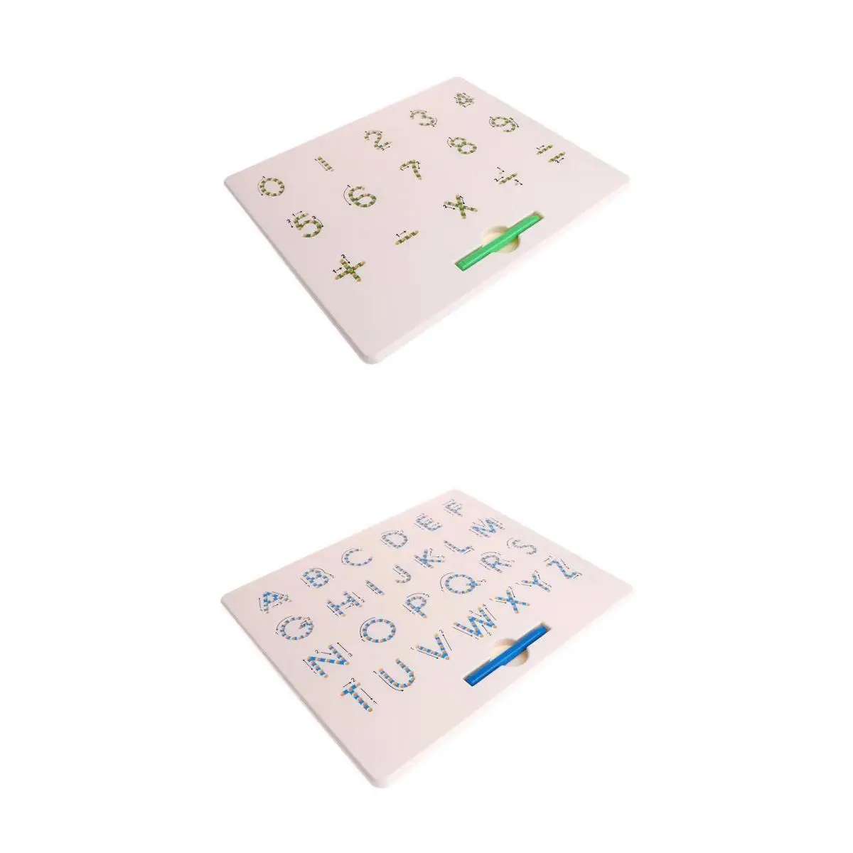 

2pcs Magnetic Beads Mathematic Numbers Drawing Boards Doodle Sketch Board for Alphabet A to Z Learning Aids Cogniton Educational