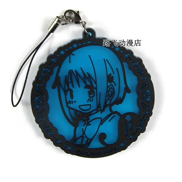 7 Puella Magi Madoka Magica оригинальные японские аниме фигурки резиновые силиконовые сладкий запах мобильный телефон талисманы/брелок/ремень - Цвет: 7