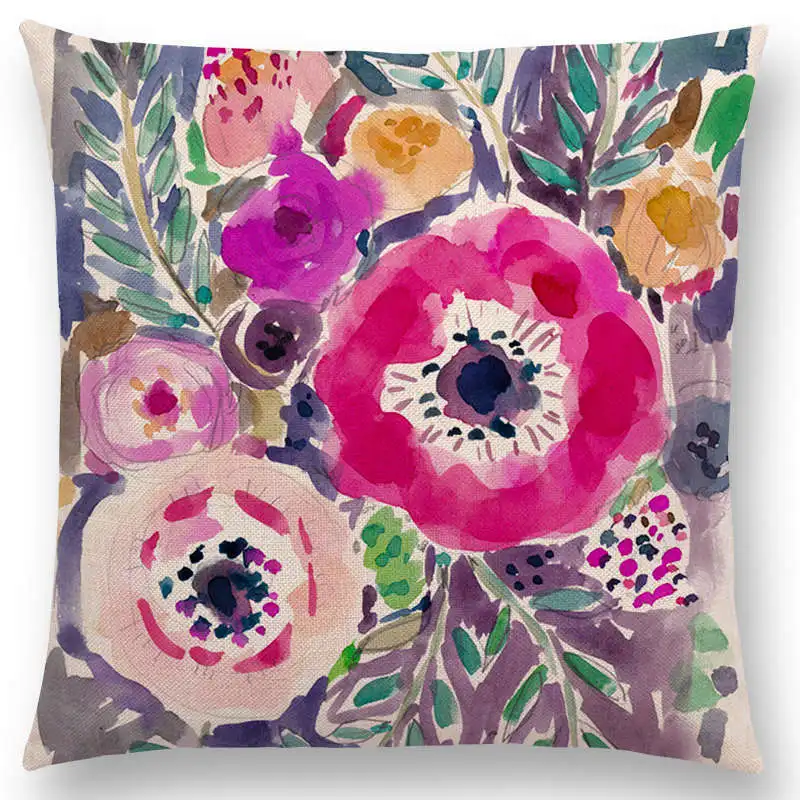 Красивые цветы Акварель Искусство рай Цветочные расцветки сад радость красочный