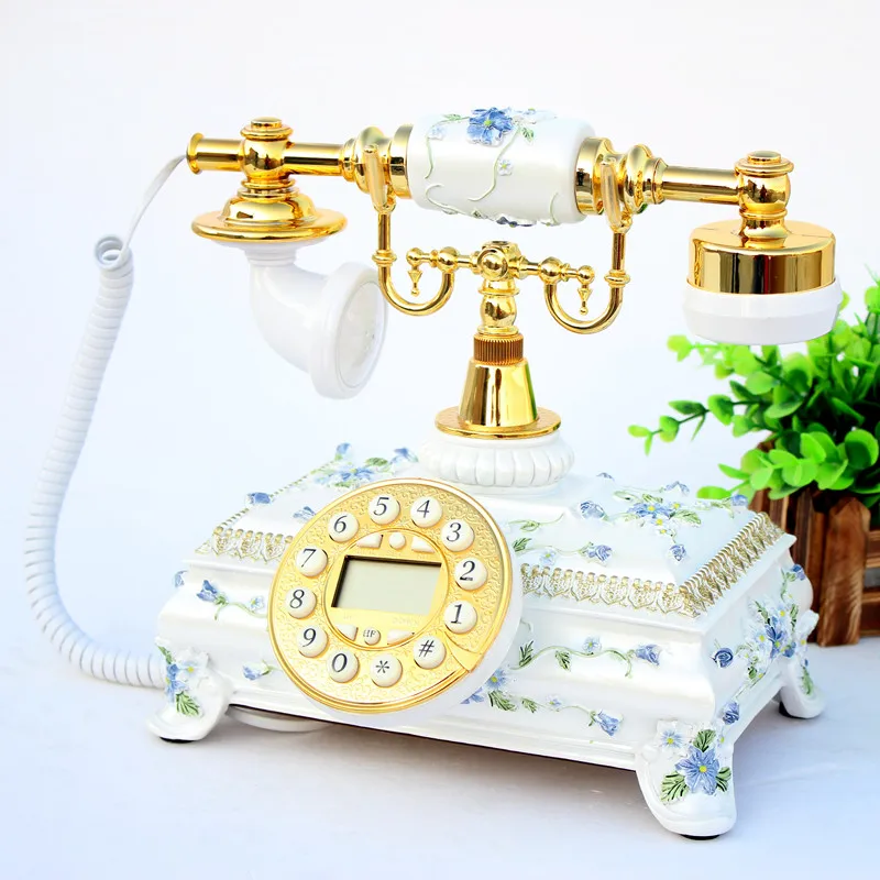 

Модная ретро Европейская садовая античная домашняя офисная фиксированная стационарная телефонная ремесло художественная статуя украшени...