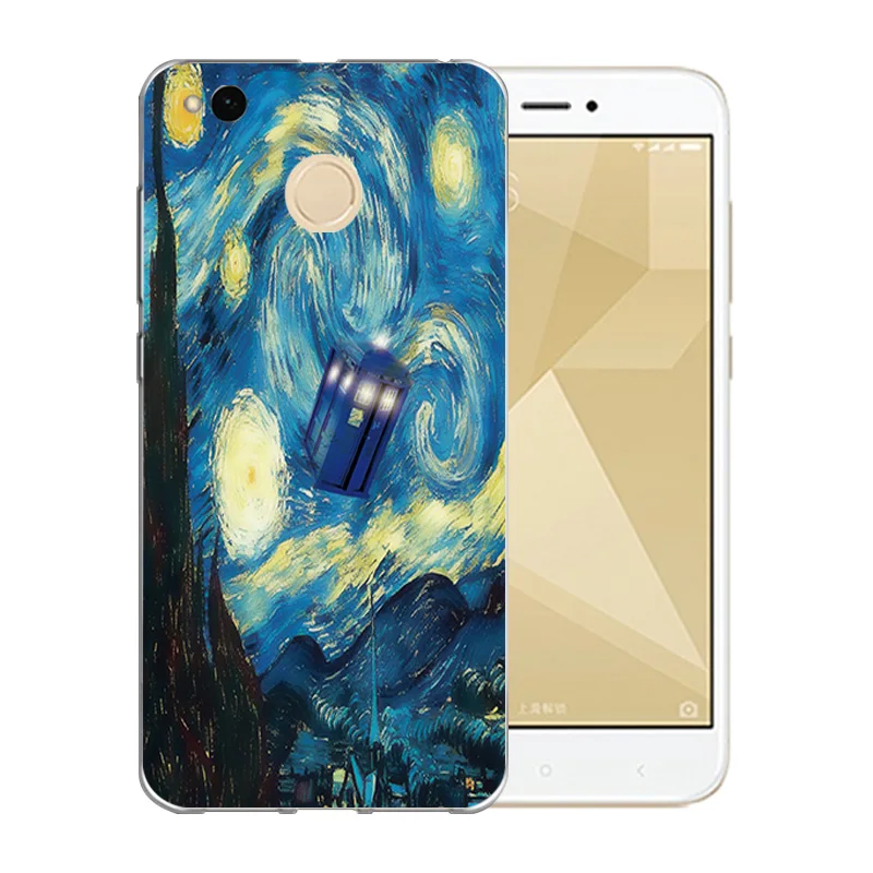 Мягкий ТПУ для Xiaomi Redmi 4X чехол Ван Гог шаблон 5 0 &quotдля 4 X задняя крышка Силиконовые