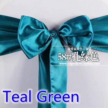 Бирюзовый цвет атласный створки стул свадебное украшение галстук-бабочка