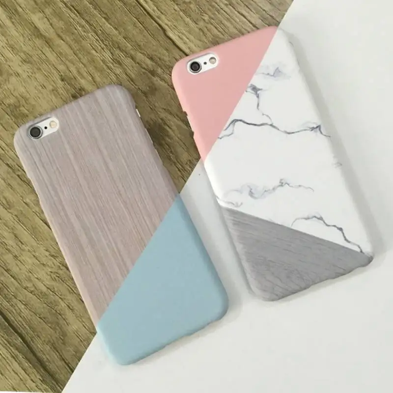 Геометрический узор сращивания мраморный чехол для iPhone 7 Чехол Plus 6 S/Plus модный