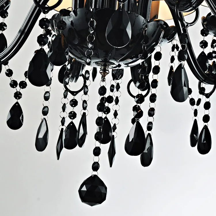 Современный хрустальный светильник Потолочная люстра черный светодиодный для
