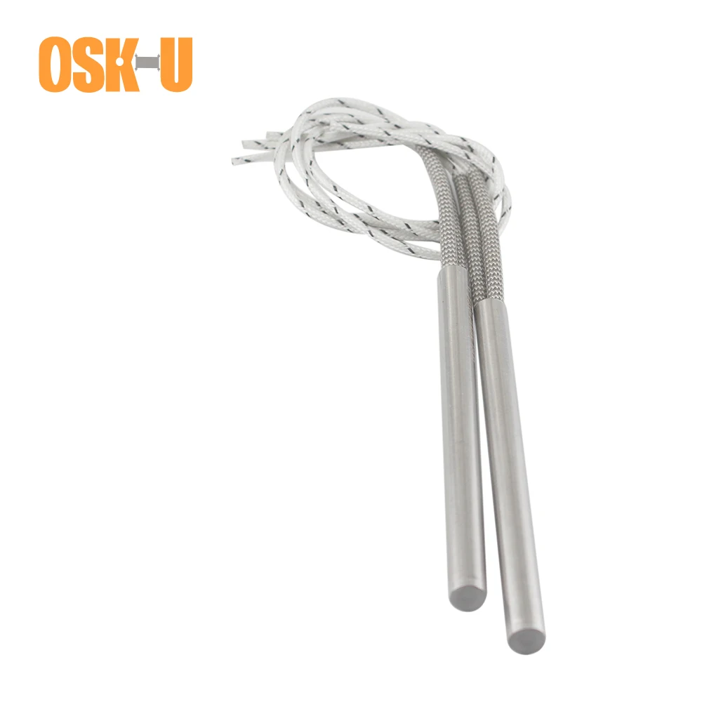 Нагревательный элемент с электрическим картриджем, 2 шт., диаметр трубки 8 мм, 220 В, электрическая нагревательная трубка с сопротивлением, мощность 200/250/300/350 Вт