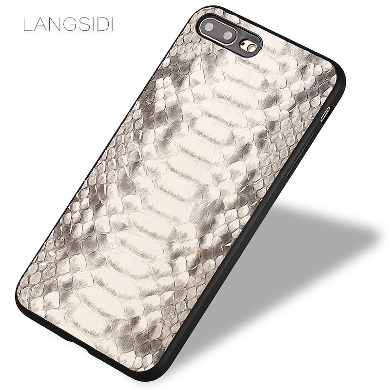 LANGSIDI Телефон чехол для iPhone 7 настоящая телячья кожа задняя крышка