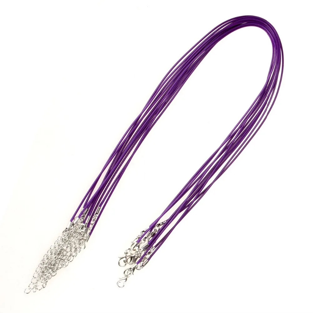 Hot Sale 10 Pcs/Lot DIY Real Leather Chains Pendant Necklace Rope Charms Findings Lobster Clasp String Cord 1.5 Mm Black | Украшения и