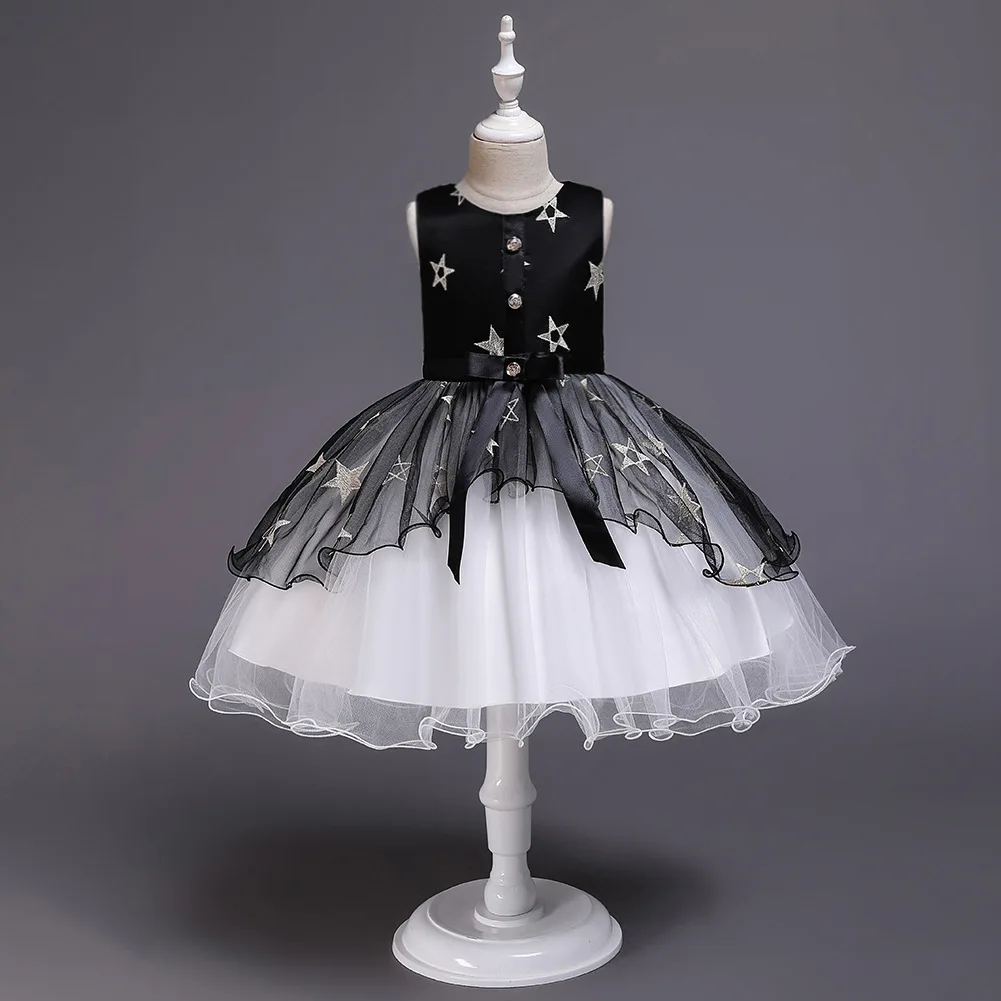 Платье принцессы с цветочным принтом для девочек на лето 2019|Цветочные платья