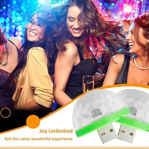 USB мини-грибной светильник автомобильный DJ RGB Красочный музыкальный звук
