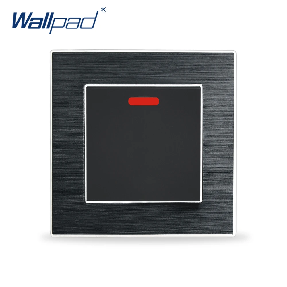 Новое поступление 45A переключатель для плиты Wallpad роскошный настенный выключатель света гладкая металлическая панель кулисный переключатель прерыватель