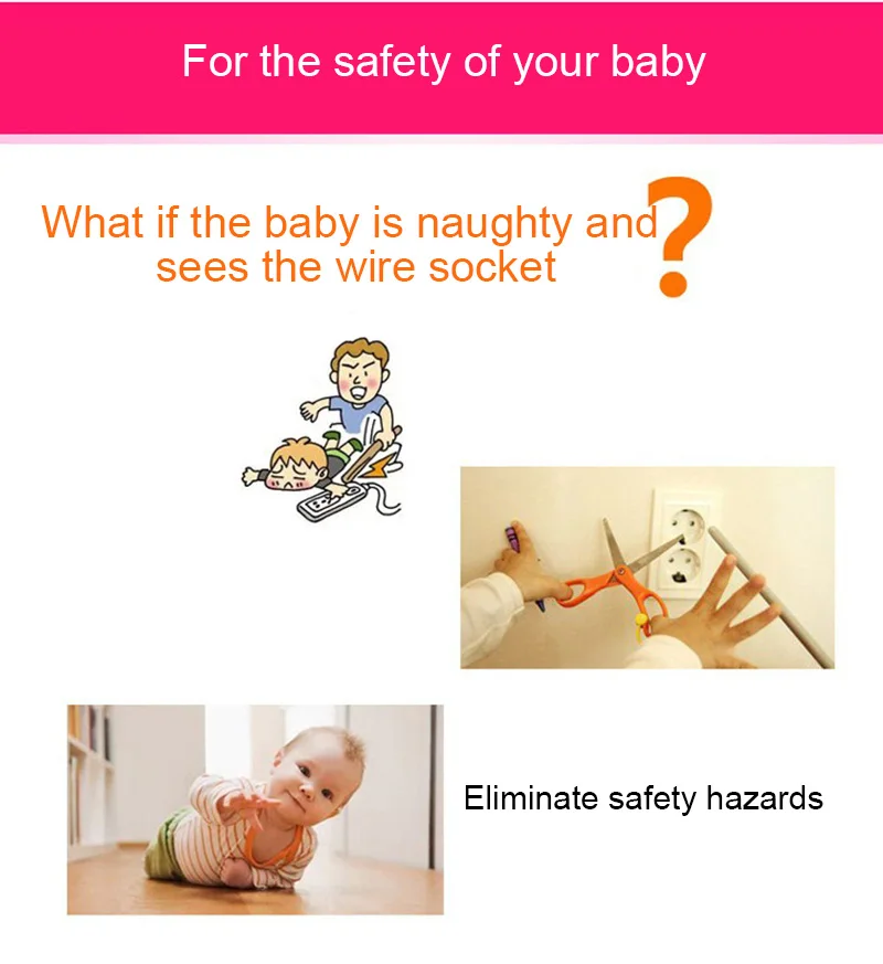 10PCS Baby Safety Power Socket Cover Infant Anti-electric Shock Socket Cover Child Guard Protection Plugs Protector Rotate Cover
