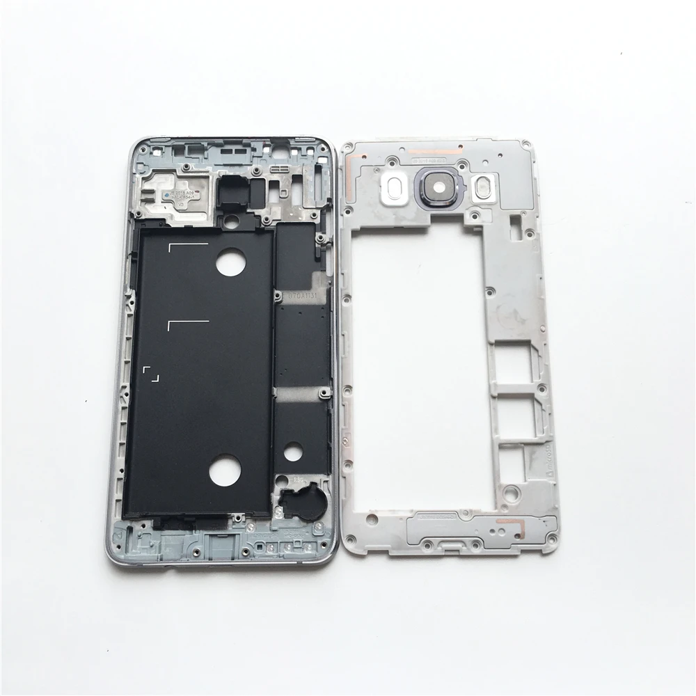 Новый корпус с рамкой средней пластины + стеклянный объектив камеры для Samsung Galaxy J5
