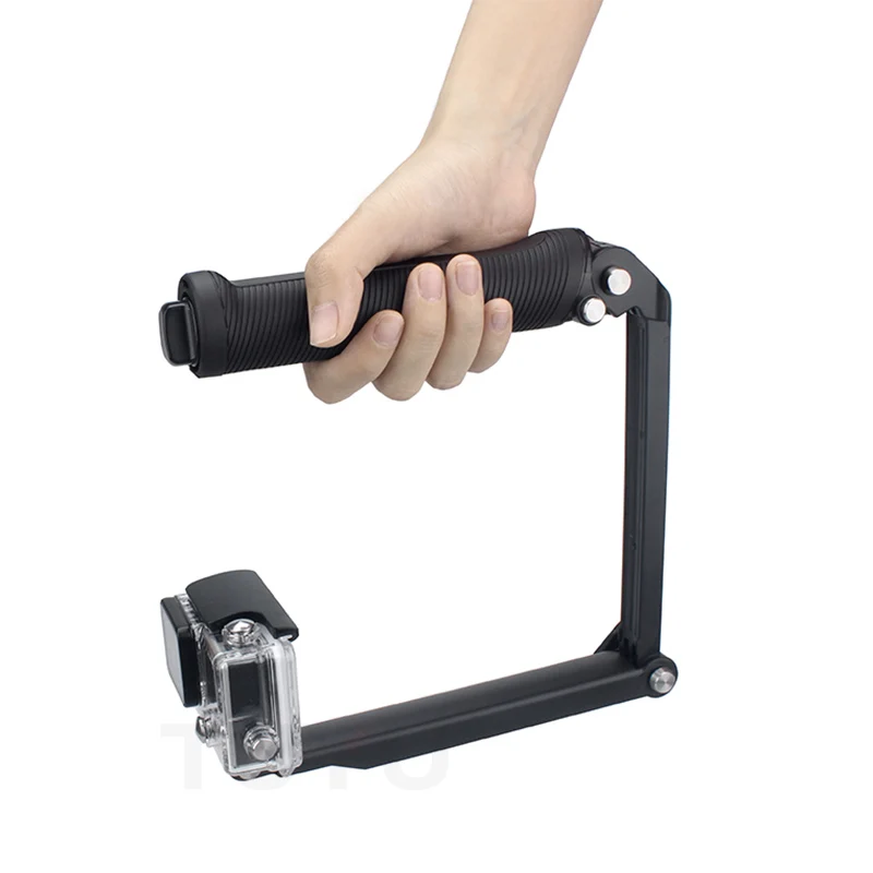 Go Pro Аксессуары 3 way Grip Arm штатив монопод Selfie stick Mount для Gopro Hero 4 5 xiaoyi SJCAM EKEN h9 sports