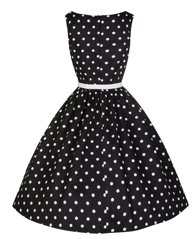 Женское винтажное платье в горошек Rockabilly элегантное вечернее ретро стиле 4 цвета