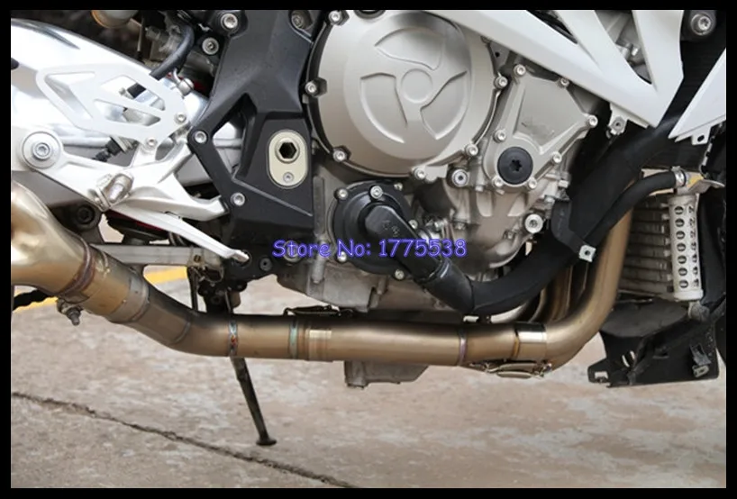Утомленные синий Титан сплав S1000RR 10-16 глушитель заголовка трубки мотоцикл глушитель Escape выхлопной трубы ссылку трубки