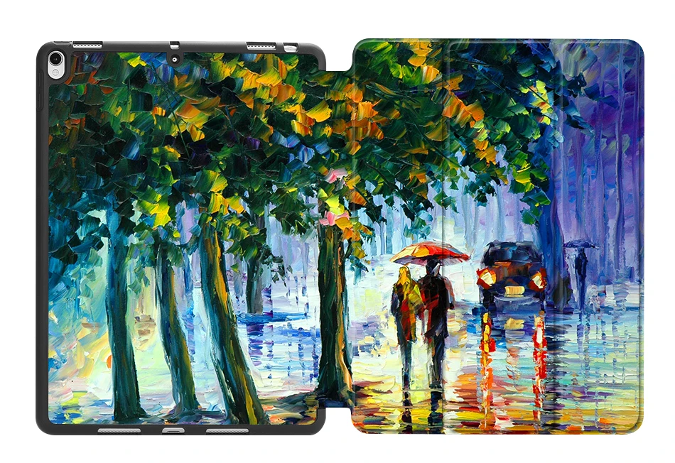 Чехол MTT для iPad Air Pro 10,5 дюймов, мягкий чехол из искусственной кожи ТПУ с откидной подставкой, чехол для планшета с масляным рисунком, чехол с функцией автоматического сна и пробуждения