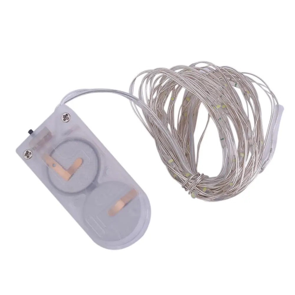 3 м Водонепроницаемая 30 Светодиодная Серебряная проволочная гирлянда для