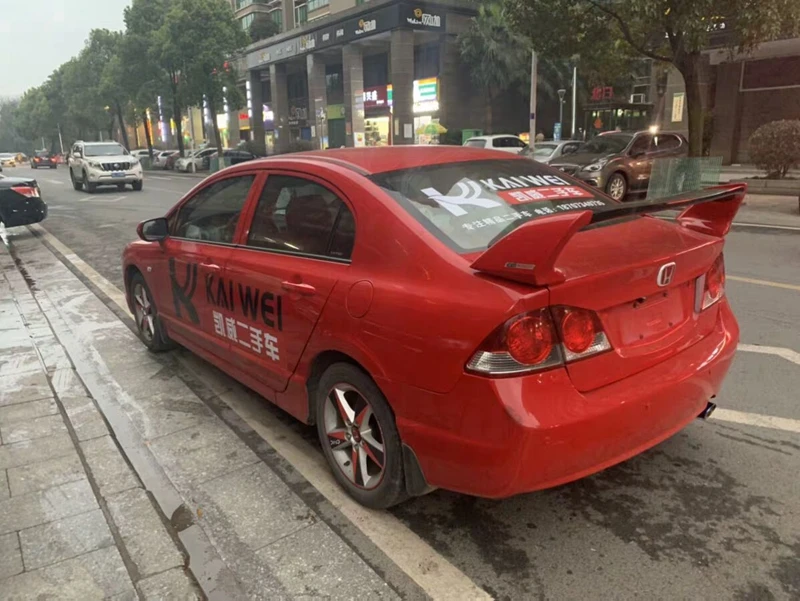 Для Honda Civic 2006-2011 спойлер высокого качества ABS Материал заднее крыло грунтовка цвет задний спойлер для Honda Civic спойлер FD2