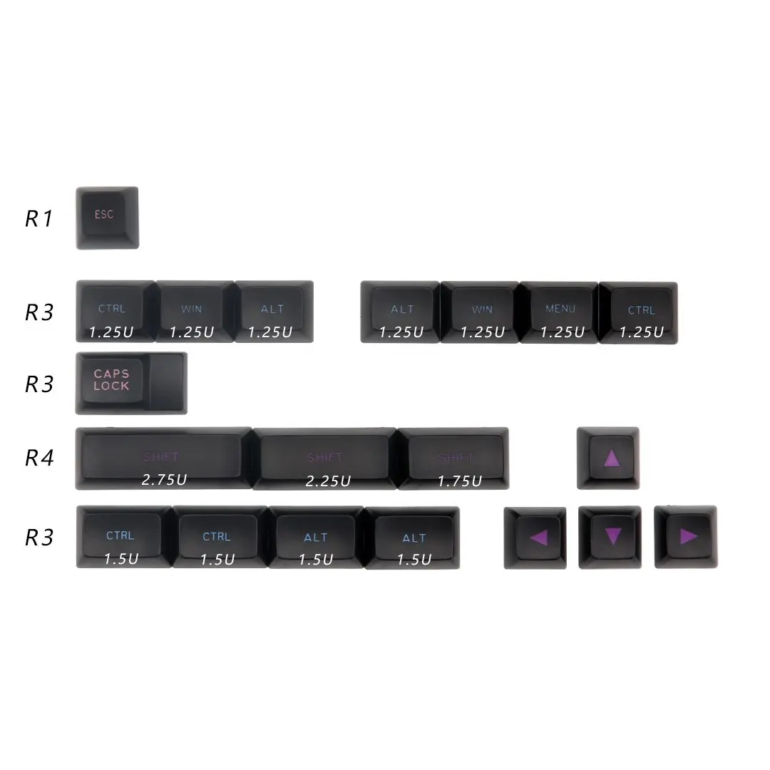 MAXKEY SA Stars Keycaps набор Doubleshot ABS 125 клавиш для механической клавиатуры cherry mx |