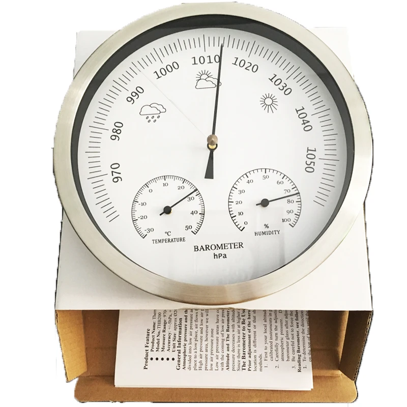 Аналоговый термометр гигрометр 8 дюймов 200 мм с большим экраном|weather station|barometer weather