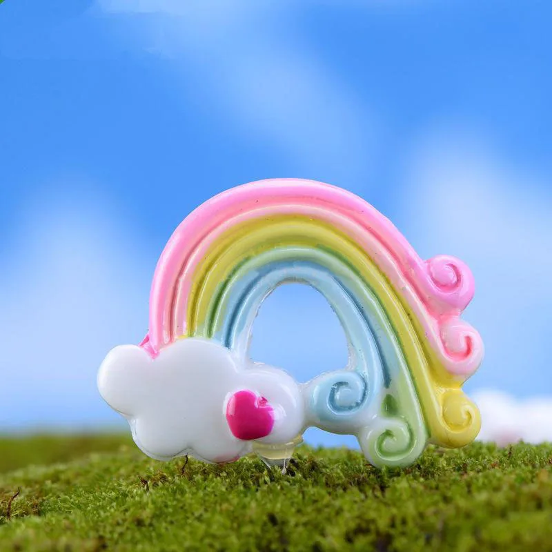 2 шт. акция горячая Распродажа Милая Смола ремесленные украшения Радужный гном