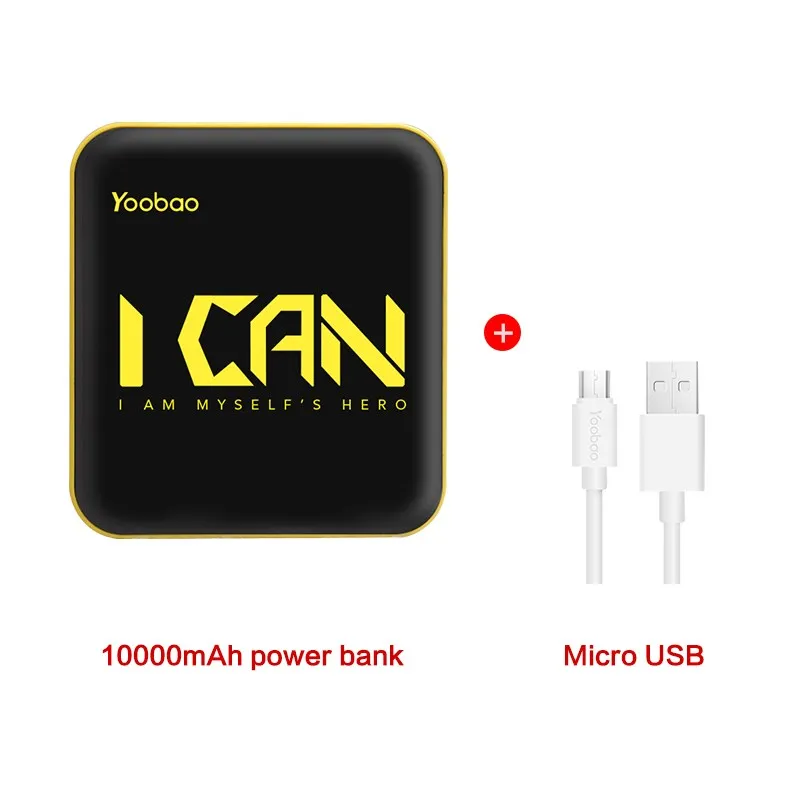 I CAN Yoobao Милый 10000 мАч Внешный Аккумулятор для телефонов Ультратонкий зарядное устройство для xiaomi mi внешний Батарея Зарядное устройство Мощность банка для iPhone 7 6 5 4 для Xiaomi Mi - Цвет: I CAN