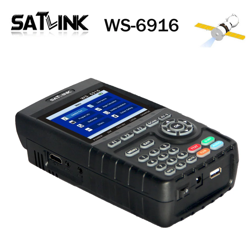 [Натуральная] Satlink WS 6916 HD DVB S2 Высокое разрешение спутниковый искатель 3 5 дюймов MPEG