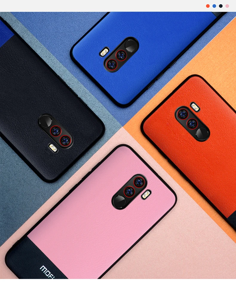 Чехол для xiaomi pocophone f1, Твердый чехол для задней панели Mofi, комбинированный контрастный чехол poco f1, чехол для xiaomi pocophone f1, чехол