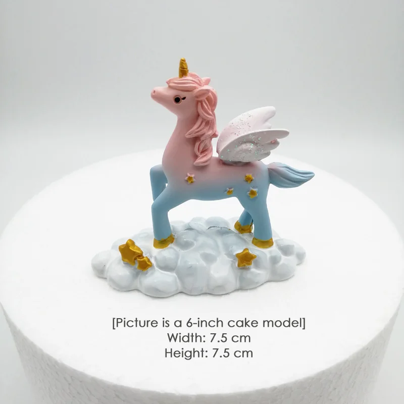 Resin unicorn cake topper happy birthday party wedding Baking decoration kids toys Unicorn 1st Bridal shower | Дом и сад