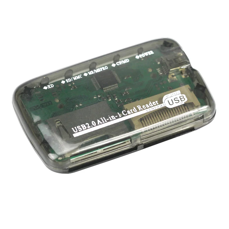 Quevinal 6 in 1 card reader SD MMC XD SM MS CF MD Memory Multi one USB2.0 Smart media | Audio &amp Video Cables