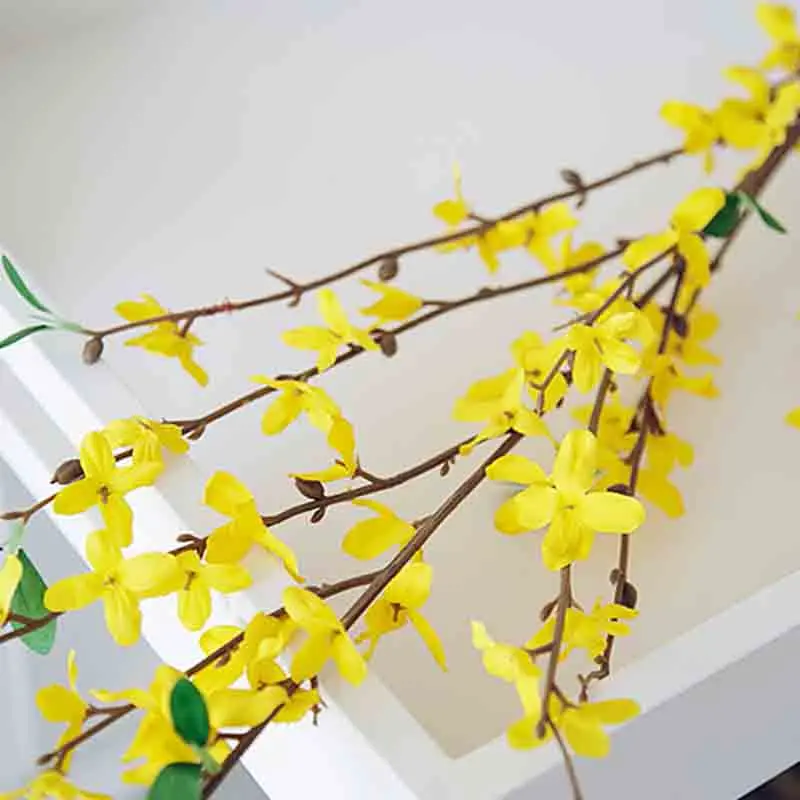 New Artifical Flower Decoration Yellow Primrose Silk Flower Home Wedding Decoration Design Houses Sitting Room Dining-room Porch