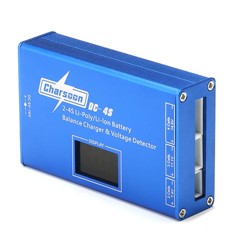 Charsoon DC-4S 2-4S Li-poly/Li-ion аккумулятор баланс зарядное устройство и детектор напряжения с адаптером питания