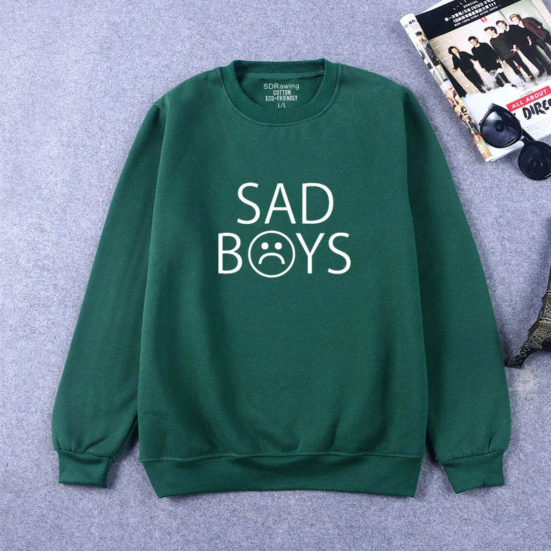 

Sad boys print brand Streetwear brand Full Sleeve Hoodies Shirts Chain Harajuku Casual Hoody Sweatshirt Pullover