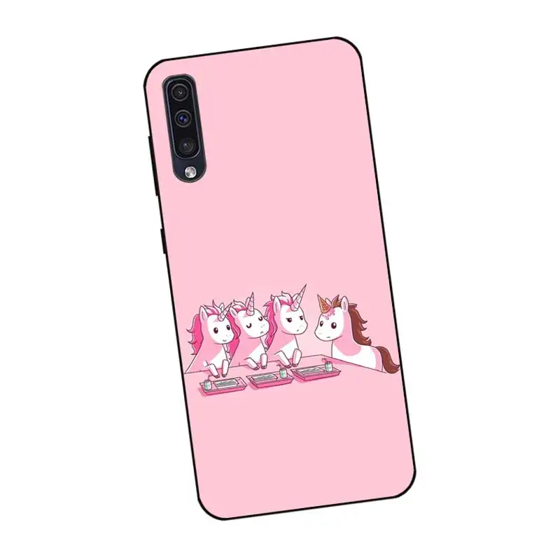 N391 Simple Black Silicone Case For Samsung Galaxy A2 Core A6 A7 A8 A9 A10 A30 A40 A50 A60 A70 A80 A90 5G A20E Plus |