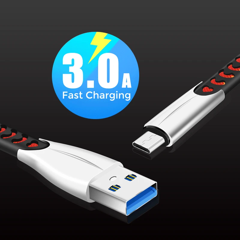 3.0A быстрой зарядки USB кабель для IPhone Micro USB кабель для передачи данных для samsung type-c мобильный телефон Зарядное устройство провода