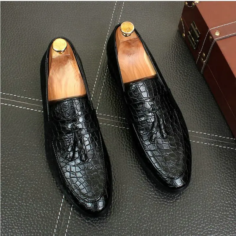 Мужские офисные Лоферы высокого качества Мужская повседневная Свадебная обувь