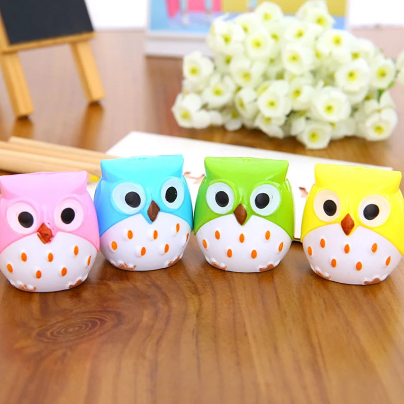 

Cute Owl Pencil Sharpener Korea Stationery Mini Animal Pencil Sharpener Learning Office Supplies