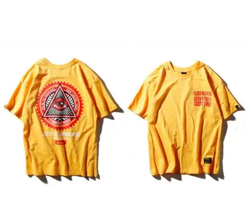 Геометрические треугольные футболки для мужчин и женщин в стиле хип хоп с