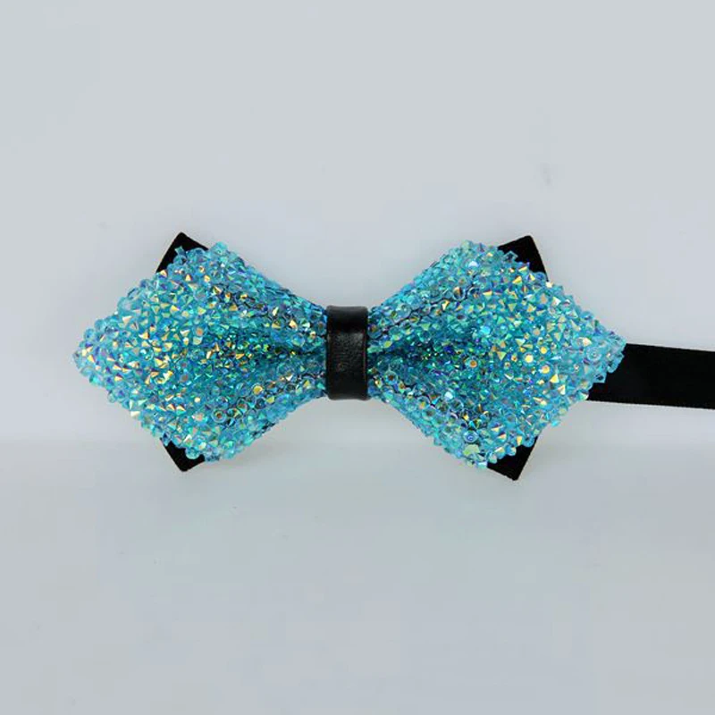 2019 New High Quality Men's Sharp Corner Bow Tie Romantic Wedding Groom Bowtie Diamond Encrusted Colorful Exquisite | Аксессуары для